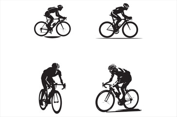 bicycle silhouette vector, Black Bicycle Vector
