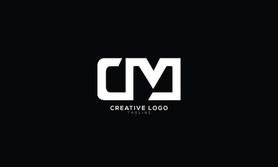 CM Abstract initial monogram letter alphabet logo design