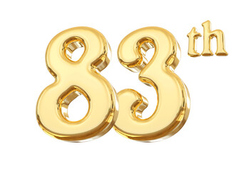 83th Anniversary Gold Number 