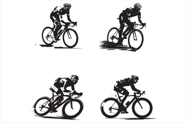 Fototapeta premium bicycle silhouette vector, Black Bicycle Vector