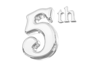 5th Anniversary Silver Number 