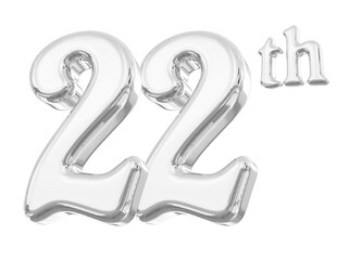22th Anniversary Silver Number 
