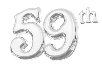 59th Anniversary Silver Number 3D