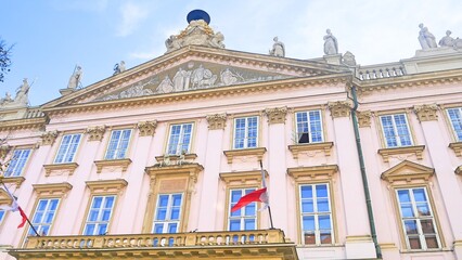 Fototapeta na wymiar Slovakia, Bratislava, old town hall along Rhine river and Danube river 