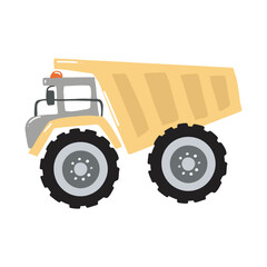 set of construction machinery isolated on white background. 