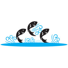 fish icon vectors illustration symbol