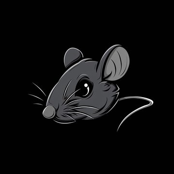 Mouse Animal Logo Minimal Design Element Generative AI