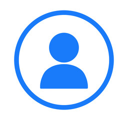 シンプルな青色のユーザーアイコン