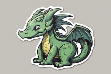 Fototapeta premium Green dragon sticker