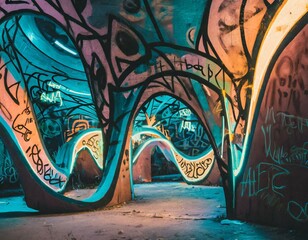 abstract graffiti painting 