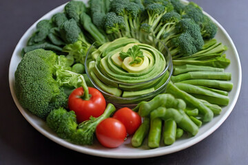 Wholesome Raw Goodness. A vibrant assortment of green vegetables, a feast for clean eating and promoting a healthy lifestyle. Fresh, crisp, and nutritious.