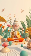 Cartoon digital avatars of Tranquil ogi