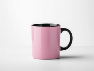pink mug on trnsparent background, png 