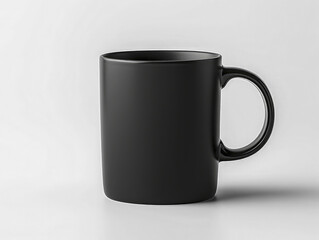 black mug on transparent background, png