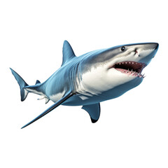 Fototapeta premium Ferocious shark under the sea