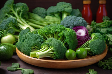 Wholesome Raw Goodness. A vibrant assortment of green vegetables, a feast for clean eating and promoting a healthy lifestyle. Fresh, crisp, and nutritious.