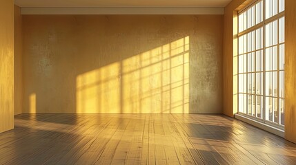 Obraz premium Empty Golden Modern Room