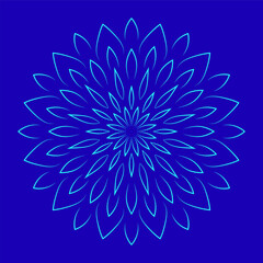 Fototapeta premium Circular pattern in form of mandala for Henna, Mehndi, tattoo, decoration. Decorative ornament in ethnic oriental style. Coloring book page, Oriental pattern, vector illustration. logo vintage