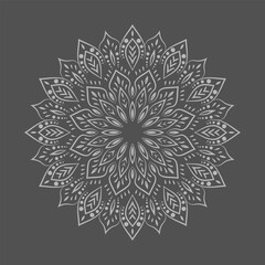 Circular pattern in form of mandala for Henna, Mehndi, tattoo, decoration. Decorative ornament in ethnic oriental style. Coloring book page, Oriental pattern, vector illustration. logo vintage