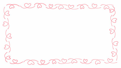 Doodle of heart frame for valentine's day. Hand drawn heart element.