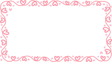 Doodle of heart frame for valentine's day. Hand drawn heart element vector.
