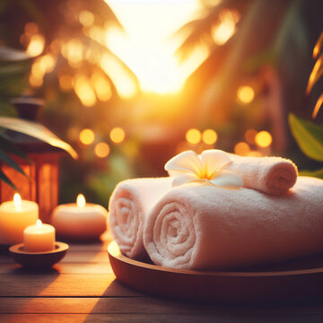 Towels and beauty Spa Concept Massage