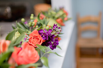 flower, bouquet, flowers, wedding, decoration, table, vase, pink, rose, nature, arrangement, bloom, roses, plant, blossom, interior, floral, beauty, fresh, home, design, spring, beautiful, celebration