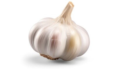 A Set of Garlic with white isolated transparent background.