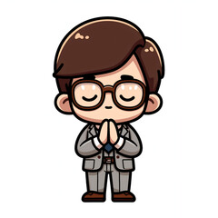 a cartoon character praying and hope