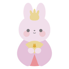 うさぎのひな人形のイラスト