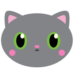 Cat head clipart , Cute kitty , Cute cat , Cat face