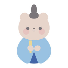 くまのひな人形のイラスト