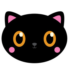 Cat head clipart , Cute kitty , Cute cat , Cat face