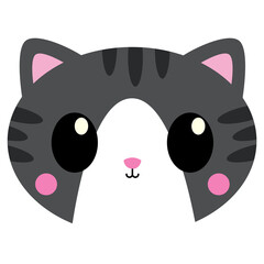 Fototapeta premium Cat head clipart , Cute kitty , Cute cat , Cat face