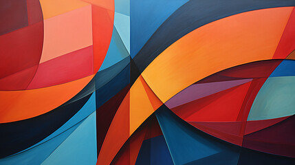 abstract and geometric colorful art