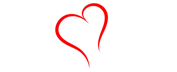 The symbol of a red stylized heart. Endless background. Minimal design for Valentine's day or wedding. banner, cover, flyer, poster, brochure, template, website, backdrop. Vector illustration