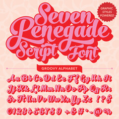 Seven Penegade Script vintage retro bold Font template