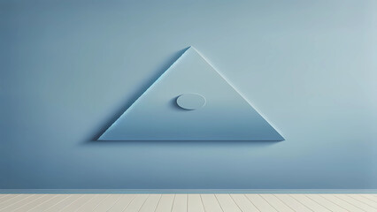 the background wallpaper with a blue triangle design