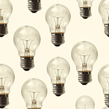 Light bulbs idea creative repeat pattern