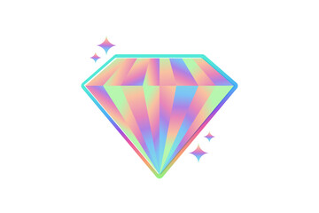 Diamond Metal Hologram Sticker Design