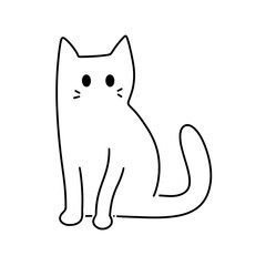 cat line art cat line drawing