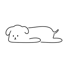 lazy dog line art dog line drawing