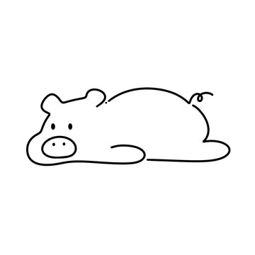 recommend clip art: pig line art pig line drawing