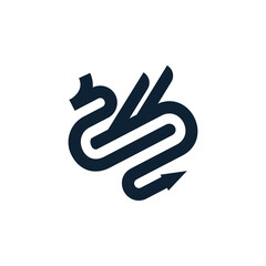 Line Dragon Logo Design