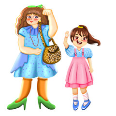 Happy kids cartoon collection. Multicultural children in different positions isolated on white background