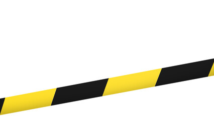 The do not cross line png image 3d rendering.