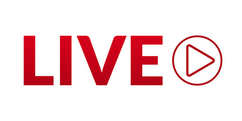 Live Streaming online sign vector design