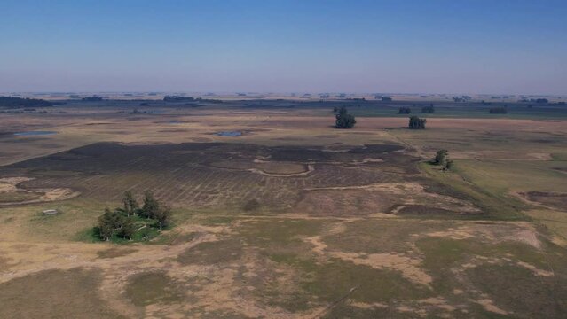 Drone image of a pampean plain type field