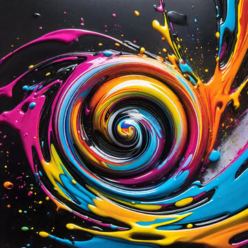 art, swirl, illustration, pattern, color, design, spiral, light, space, wallpaper, twirl, fractal, texture, star, colorful, circle, rainbow, curve, technology, galaxy, night, concept, vortex, motion, 