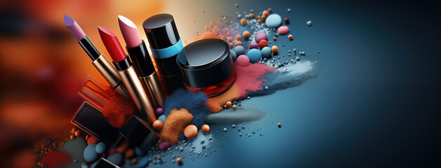 Beauty Makeup Concept - obrazy, fototapety, plakaty